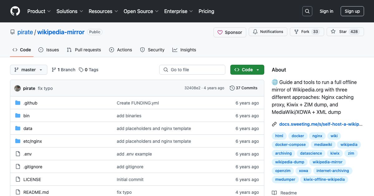 Screenshot of web page.